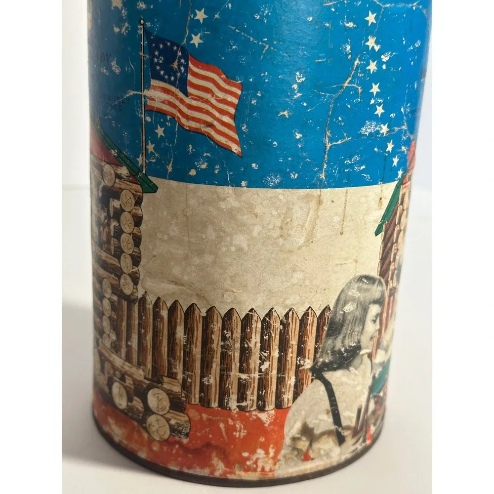 Vintage Lincoln Logs Set 2C Canister Only Storage Tube Chicago IL Original Toy